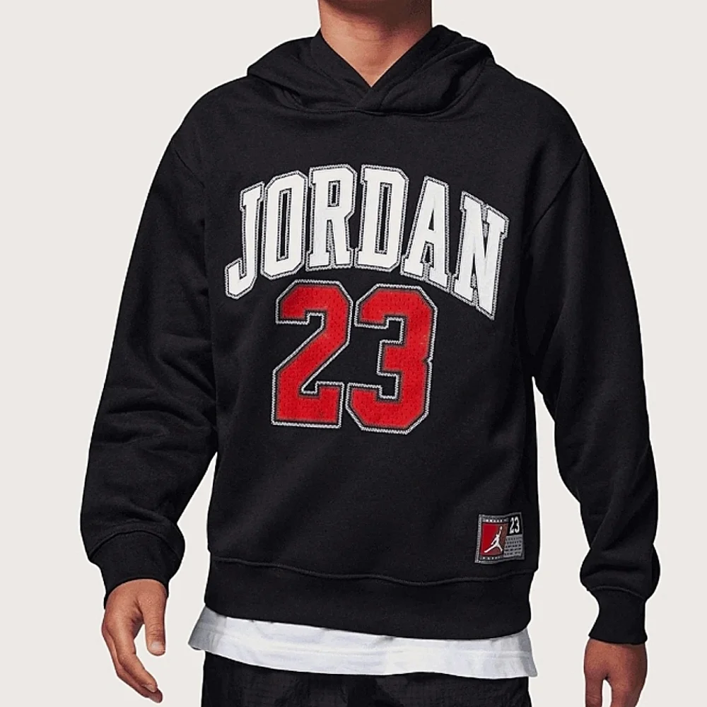 NWT Jordan Big Kids Black Fleece Pullover Hoodie Size Medium